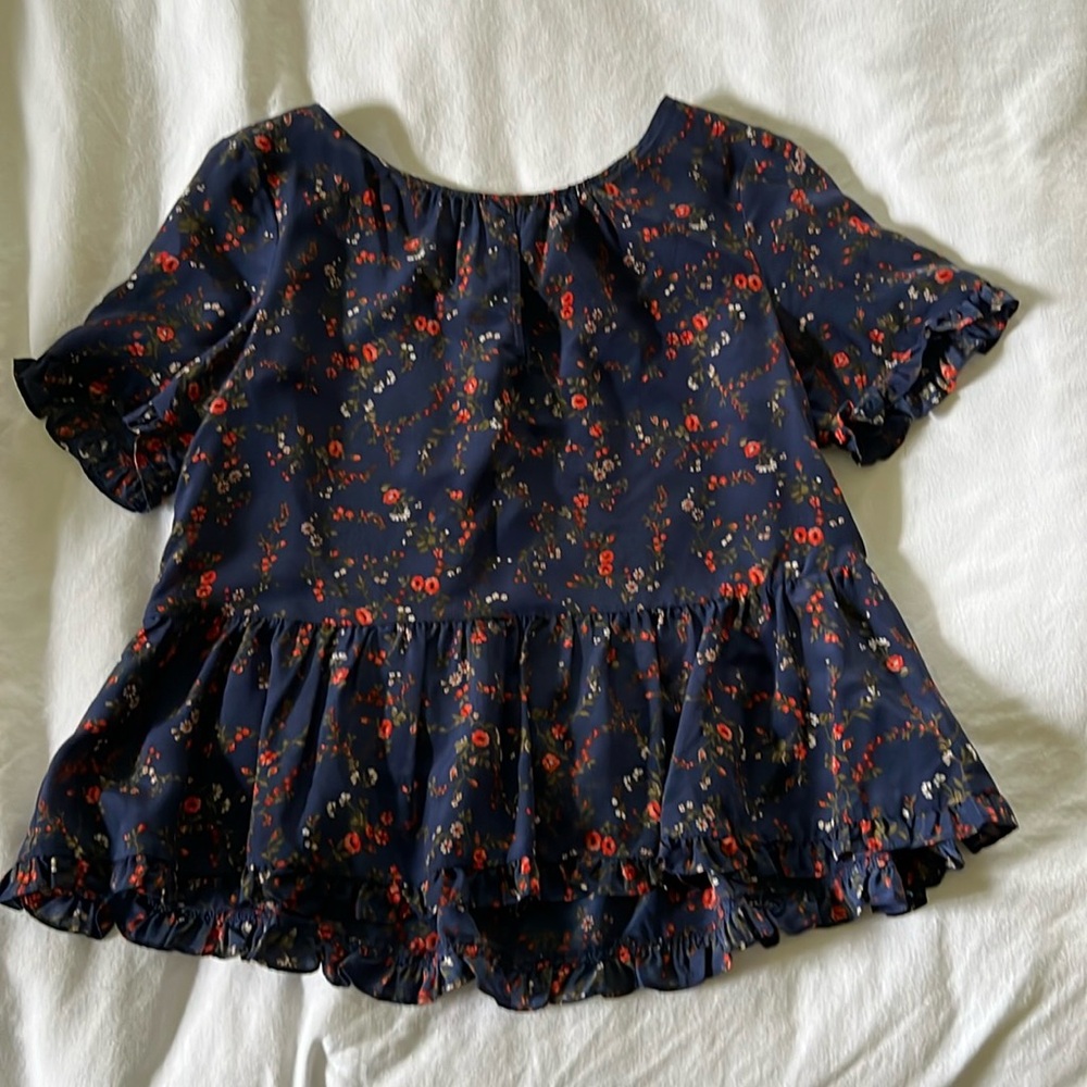 Madewell Floral Silk Blouse
